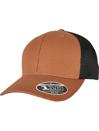 Flexfit 110ST 6 panelová Trucker kšiltovka "Canvas" 55.10ST toffee/black