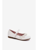 Dětské Baletky S Květinami Bílé Landgia