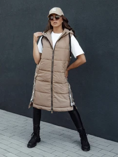 Dámská prošívaná vesta SKYLER camel FashionStreet TY4503