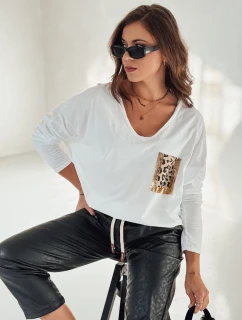 GLAMZONE dámská halenka oversize s potiskem bílá FashionStreet RY2683