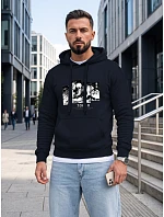 Pánská mikina s kapucí a potiskem TOKYO, tmavě modrá, FashionStreet NX5146BX