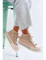 Dámské tenisky na platformě béžové Aineri