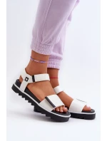 Dámské sandály na platformě Big Star NN274777 Bílé Dámské sandály na platformě Big Star NN274777 Bílé