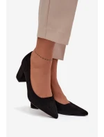 Dámské lodičky se špičatou špičkou na podpatku černé Pavira