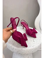 Lodičky s odkrytými patami a mašlí Fuksie Eklevia