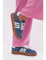 Dámské tenisky z přírodního semiše modré Delyssia