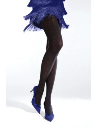 PUNČOCHÁČE S POTISKEM STŘÍBRNÝCH KAPEK 40 DEN PUNČOCHÁČE S POTISKEM STŘÍBRNÝCH KAPEK 40 DEN