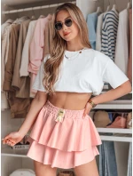 FALBELA mini sukně s volánky růžová FashionStreet CY0492