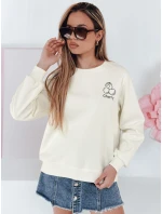 Dámská oversize mikina s výšivkou CHERSOFT ecru FashionStreet BY1400