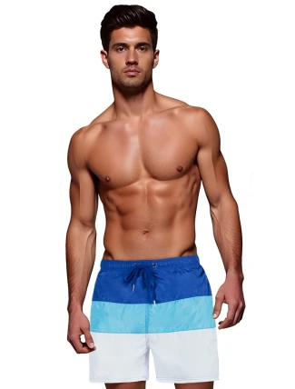 FashionStreet pánské modrobílé plavecké šortky SX2517