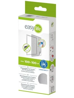 MOSKYTIÉRA DO OKNA 100X100 BÍLÝ POLYESTER + PÁSEK NA SUCHÝ ZIP