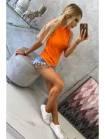 Halenka bez rukávů oranžová