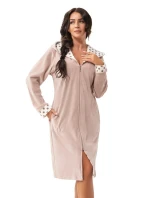 Dámský župan FR-373 Béžová s ecru - DOROTA