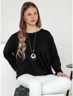 LOOSEFEMME dámská oversize halenka s přívěskem s černou FashionStreet RY2705