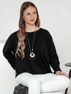 LOOSEFEMME dámská oversize halenka s přívěskem s černou FashionStreet RY2705