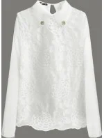 Elegantní halenka v barvě ecru s límečkem (8521/1) Elegantní halenka v barvě ecru s límečkem (8521/1)