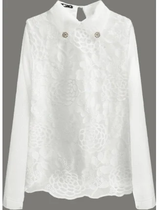 Elegantní halenka v barvě ecru s límečkem (8521/1) Elegantní halenka v barvě ecru s límečkem (8521/1)