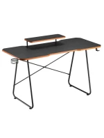 Herní stůl s policí na monitor NanoRS, max. 50 kg, výška 850 mm, černý, RS170