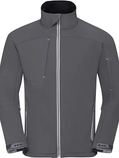 Russell Athletic 410M Pánská 3-vrstvá Bionic softshellová bunda 10.410M iron grey