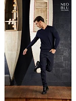 NEOBLU Sullivan Men Pánský svetr s výstřihem do V 24.3987 deep black NEOBLU Sullivan Men Pánský svetr s výstřihem do V 24.3987 deep black