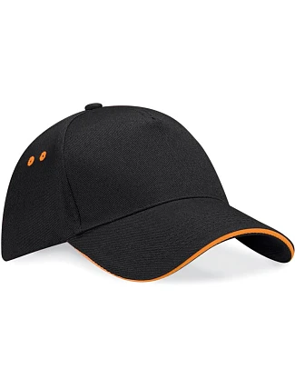 Beechfield B 15C 5 panelová sandwich kšiltovka 53.015C black/orange Beechfield B 15C 5 panelová sandwich kšiltovka 53.015C black/orange
