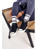 Dámské Vysoké Tenisky Big Star DD274330 černé Dámské Vysoké Tenisky Big Star DD274330 černé