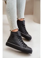 Dámské Zateplené Tenisky Z Eko Kůže Big Star OO274790 Černé