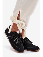 Dámské nízké tenisky s korálky černé Galora