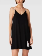 Dámská krátká noční košile s ramínky YI2222635 001 černá - DKNY Dámská krátká noční košile s ramínky YI2222635 001 černá - DKNY