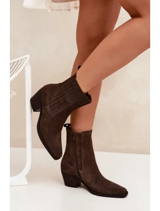 Boty na podpatku model 220698 Step in style Boty na podpatku model 220698 Step in style