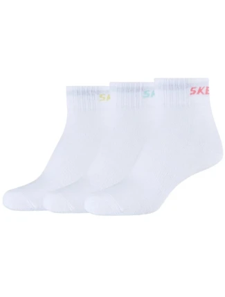 Skechers 3PPK Wm Mesh Ventilation Quarter Socks SK42022-1000 White 35-38
