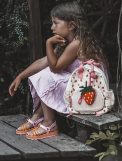 Dětské vonící sandálky na suchý zip ZAXY LL385026 Oranžové