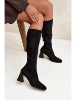 Dámské kozačky na sloupku s prošitím černé Celandine Dámské kozačky na sloupku s prošitím černé Celandine