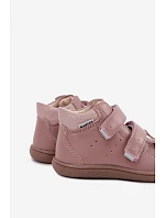 Kožené barefoot boty pro dívky Bartek 8631985 Růžové