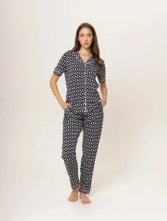 Dámské pyžamo 180/158 černobílé - Karol