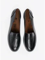 Výborné černé dámské polobotky na klínku Výborné černé dámské polobotky na klínku