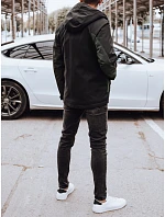 Pánská přechodná bunda do deště černo-zelená FashionStreet TX4917 Pánská přechodná bunda do deště černo-zelená FashionStreet TX4917
