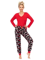 Dámské pyžamo Santi long red - Donna Dámské pyžamo Santi long red - Donna