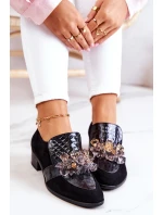 Semišové Boty S Dekorací černým Davine