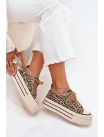 Dámské Tenisky Na Masivní Platformě Leopard Marinae