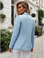Dámské sako elegantní rozepínací modré FashionStreet PY0148 Dámské sako elegantní rozepínací modré FashionStreet PY0148