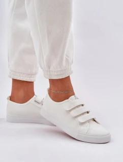 Mladistvé Nízké Tenisky Na Suchý Zip Bílé Dilan