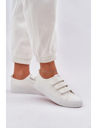 Mladistvé Nízké Tenisky Na Suchý Zip Bílé Dilan