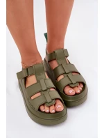 Dámské sandály na platformě zelené Nitavelia Dámské sandály na platformě zelené Nitavelia