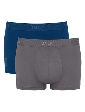 Pánské boxerky SLG Base Trunk C2P - UNKNOWN - šedá-tyrkys V001 - SLOGGI