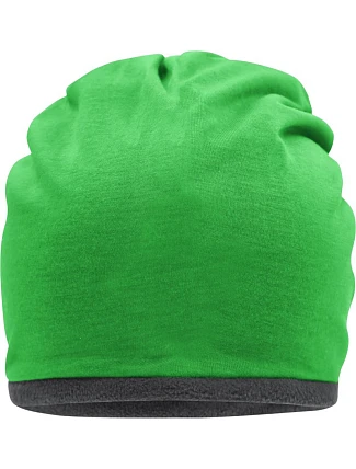 Daiber MB 7131 Žerzejová čepice s fleecovou podšívkou 03.7131 fern green/carbon