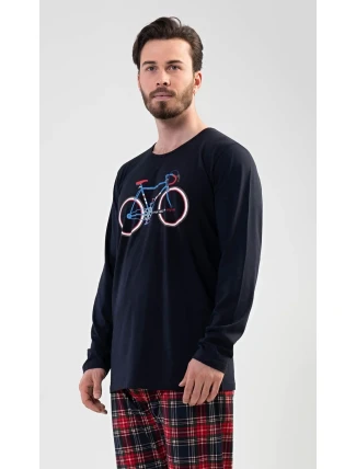 Pánské pyžamo dlouhé Old bike