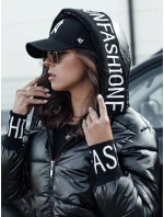 Dámská přechodná prošívaná bunda s kapucí FASHION CHIC černá FashionStreet TY4583