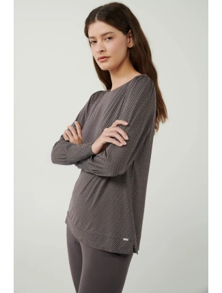 Vamp - Puntíkované pyžamo s manžetovými rukávy 21053 - Vamp Vamp - Puntíkované pyžamo s manžetovými rukávy 21053 - Vamp