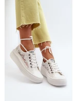 Dámské krajkové tenisky Lee Cooper LCW-23-44-1617 bílé